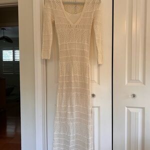 rag & bone Cream Long Sleeve Knit Dress